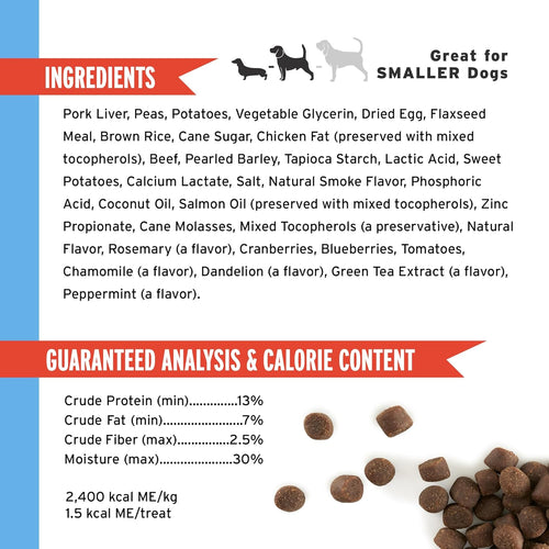 10 Oz. Pouch Training Reward Mini Soft & Chewy, Beef Flavor, with 500 Treats per Bag, the Choice of Top Trainers